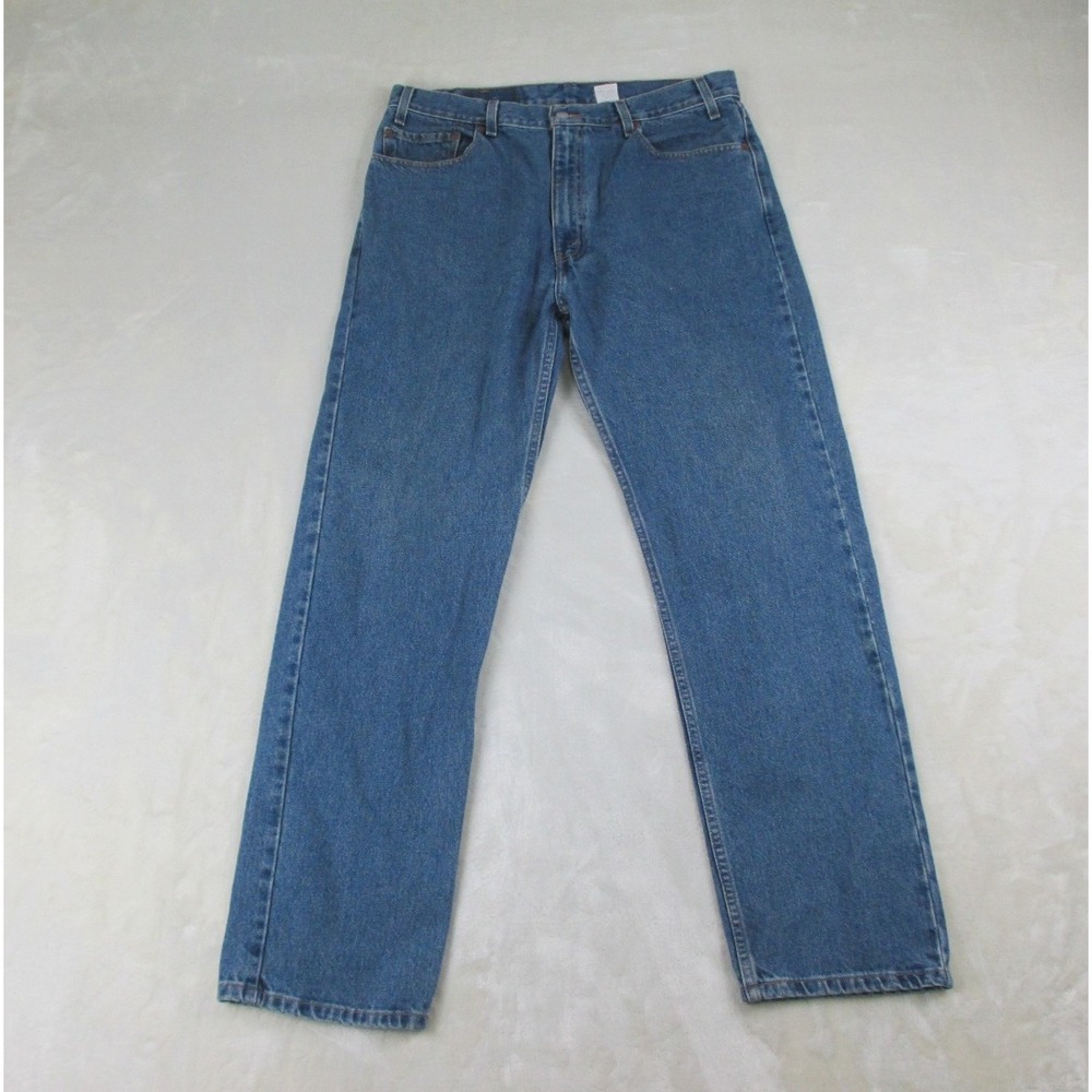 VINTAGE Levi's 505 Pants Mens 36 Blue Denim Jeans Regular Fit Straight Leg 36X32
